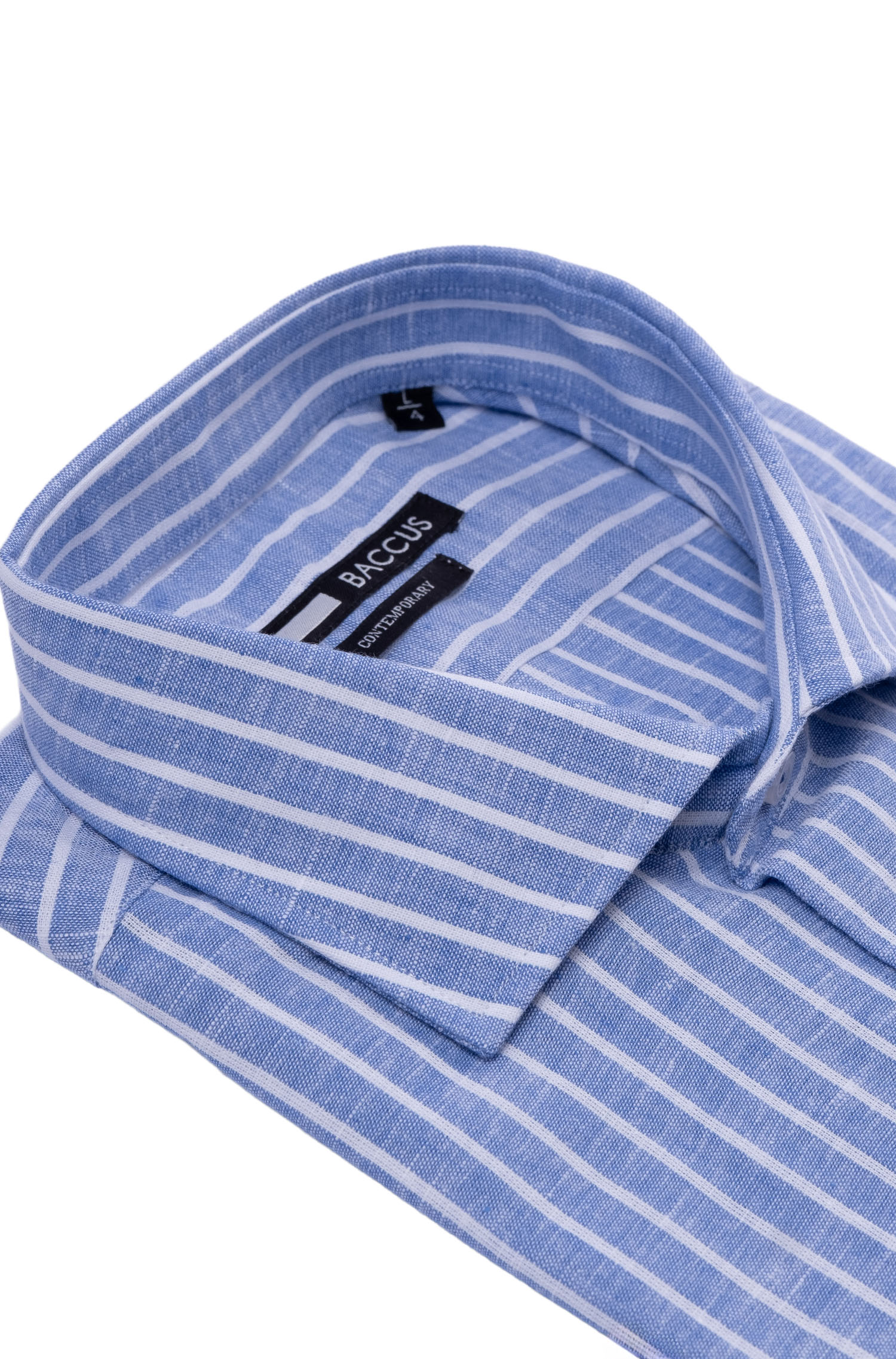 Camisa de homem com ajuste contemporary Azul-2
