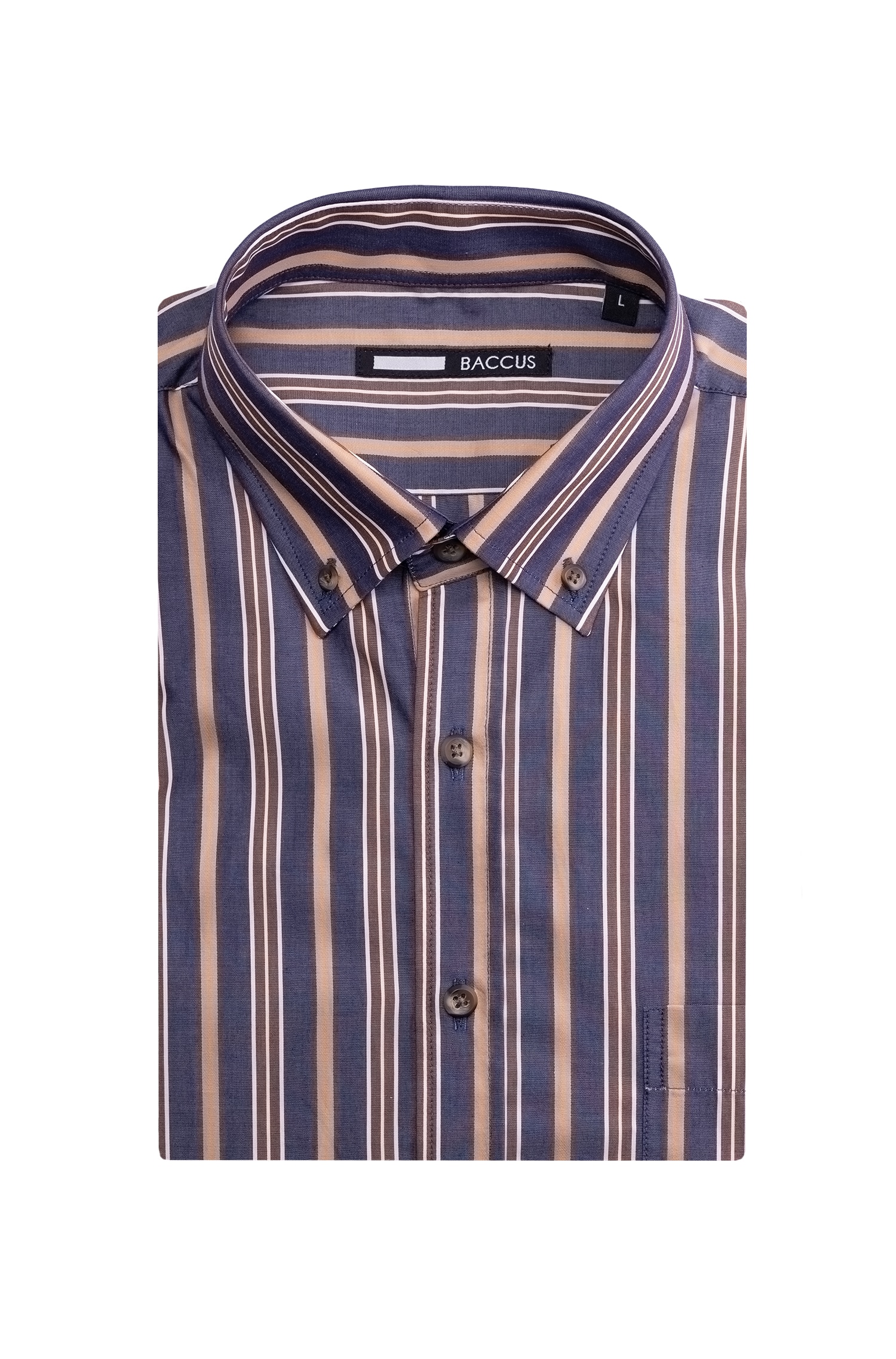 Camisa de ajuste regular para homem Bege-1