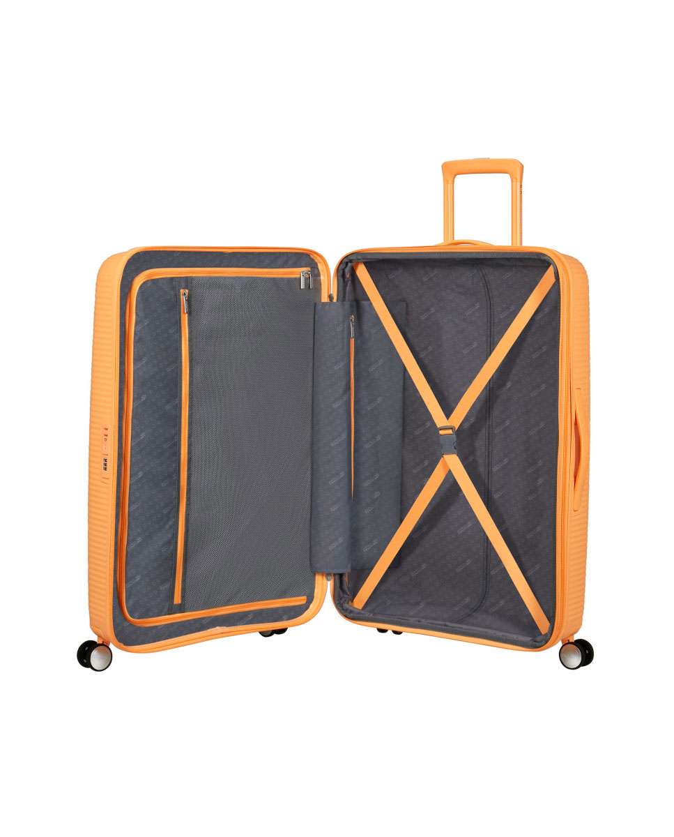 Mala de Viagem Grande Soundbox 77cm 4 Rodas Expansível Papaia 97L Laranja-2