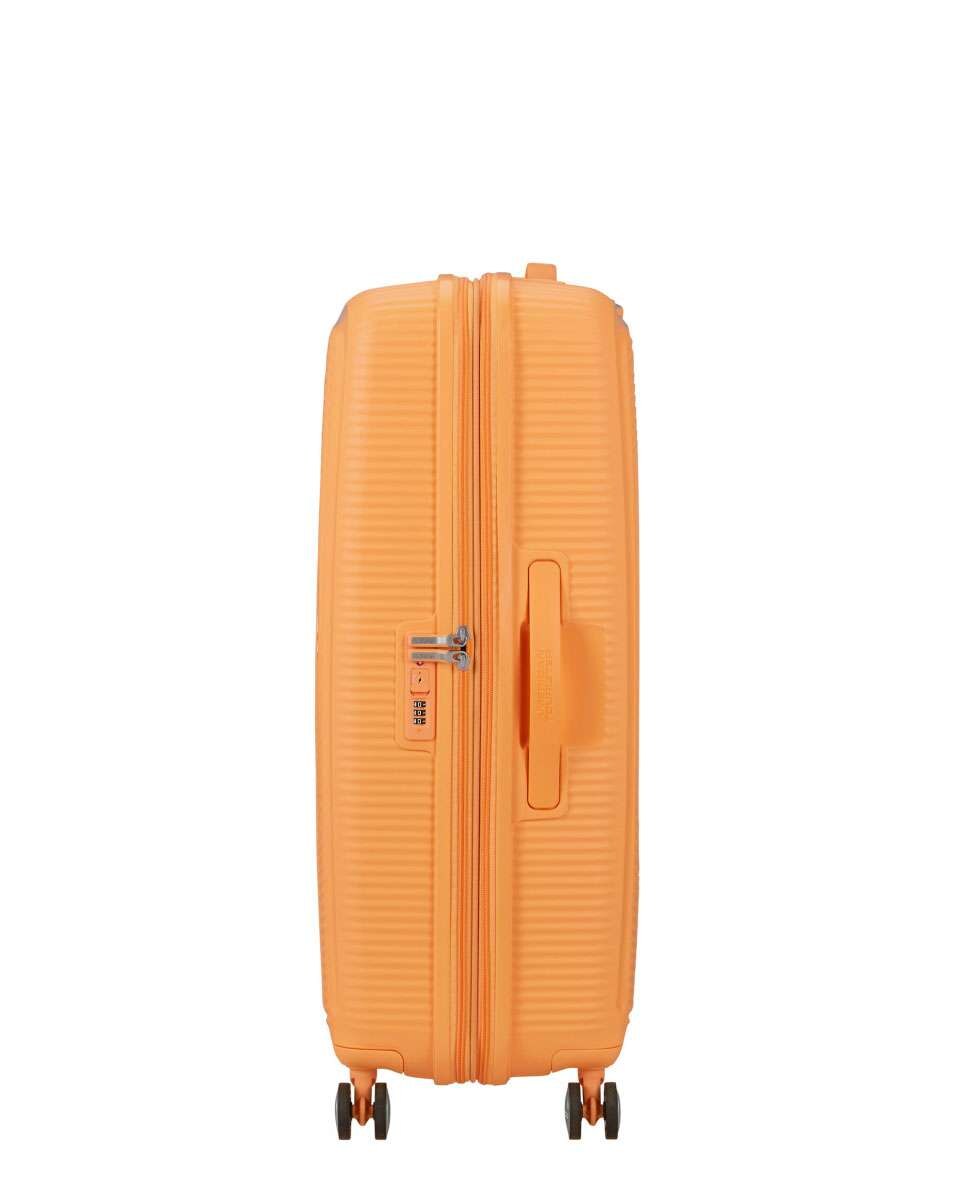 Mala de Viagem Grande Soundbox 77cm 4 Rodas Expansível Papaia 97L Laranja-4