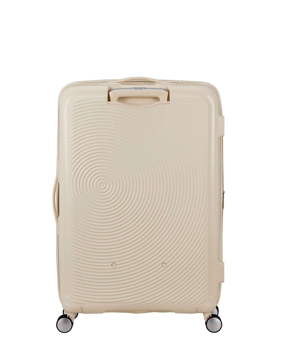 Mala de Viagem Grande Soundbox 77cm 4 Rodas Expansível Areia de Coco 97L Bege-4