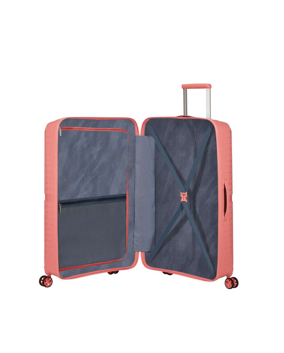 Mala de Viagem Grande Airconic 77cm 4 Rodas Rosa 101L Rosa-2