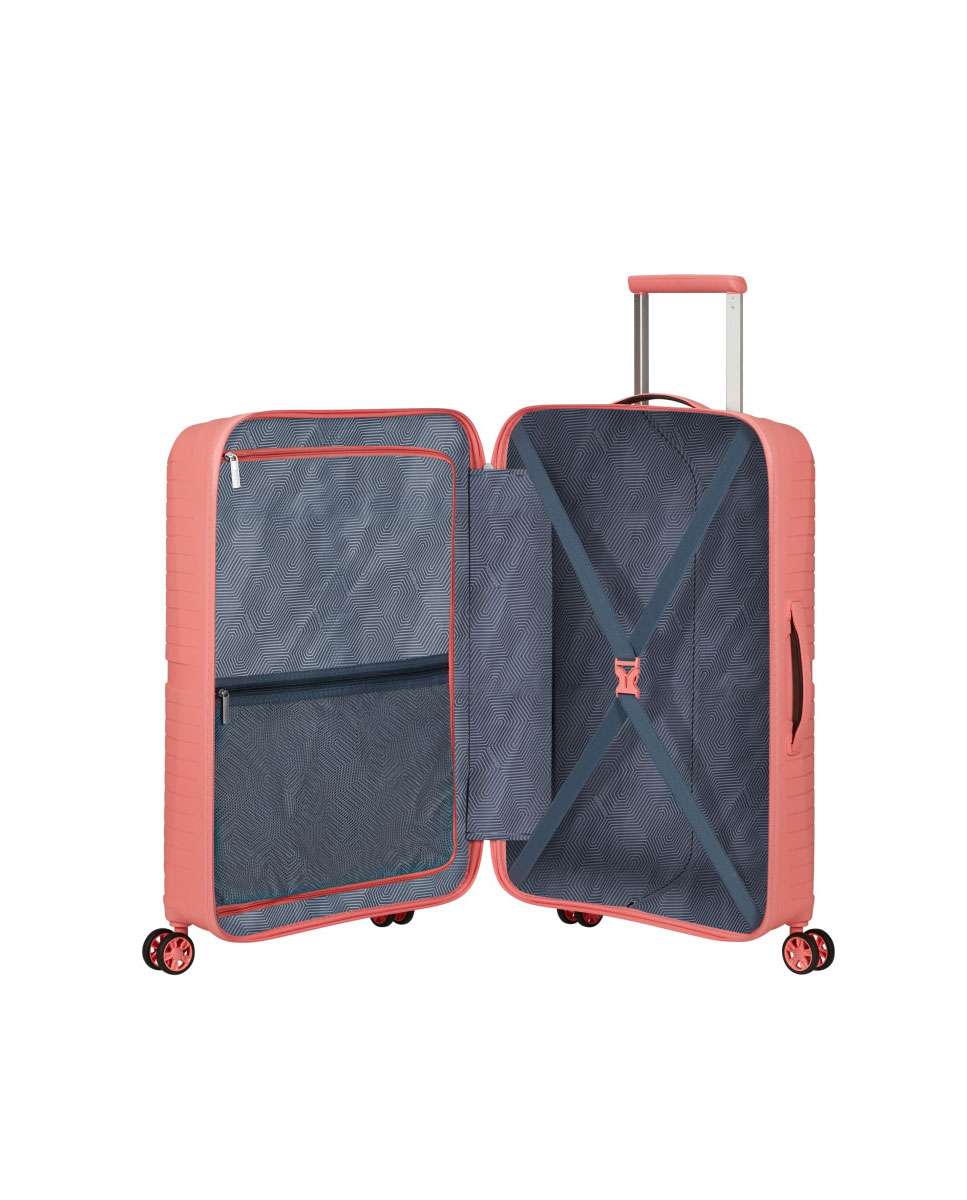 Mala de Viagem Média Airconic 67cm 4 Rodas Rosa 67L Rosa-2