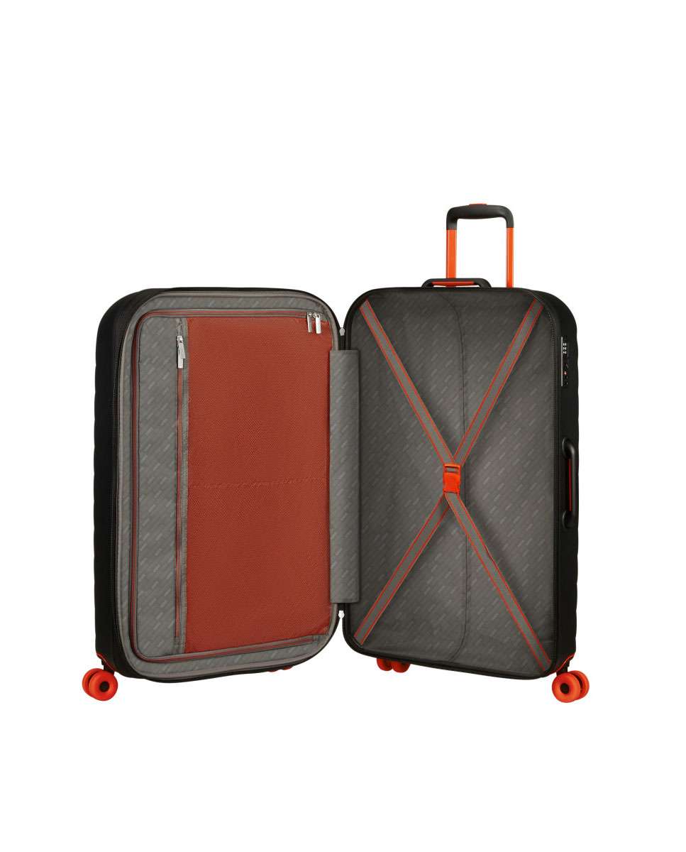 Mala de Viagem Grande Neovibe 77cm 4 Rodas Expansivel Preto 96L Preto-2
