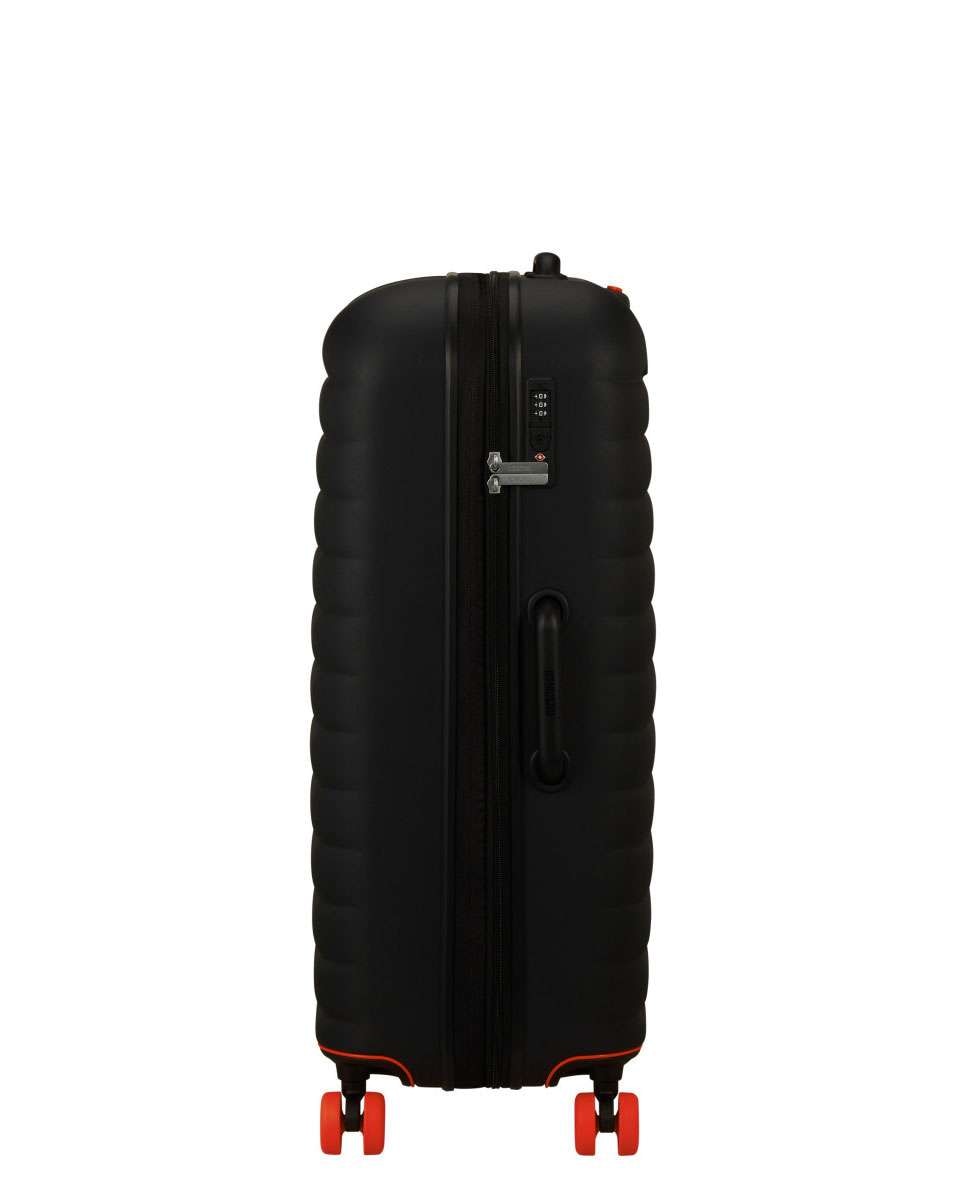 Mala de Viagem Grande Neovibe 77cm 4 Rodas Expansivel Preto 96L Preto-3