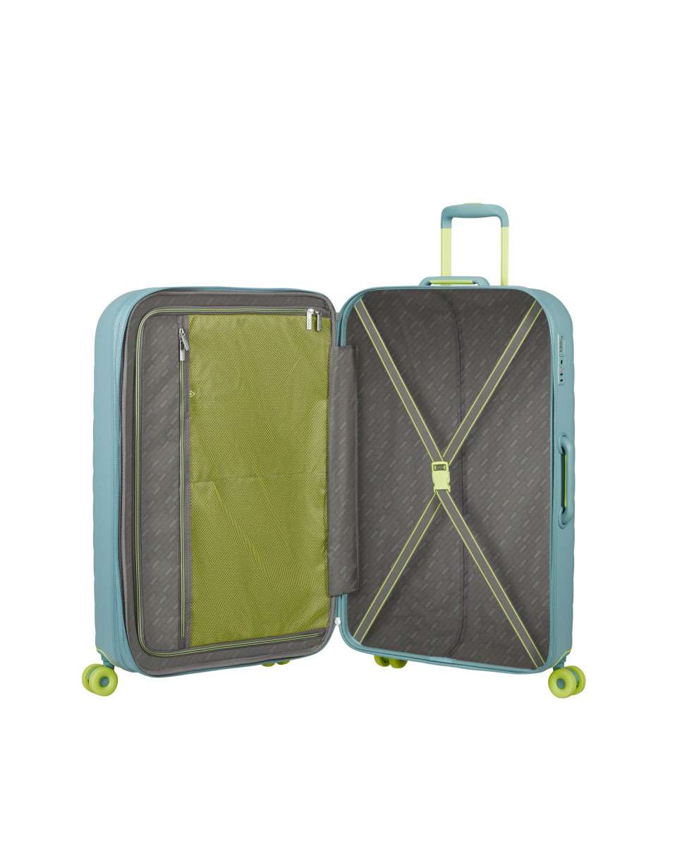 Mala de Viagem Grande Neovibe 77cm 4 Rodas Expansivel Menta 96L Verde-2