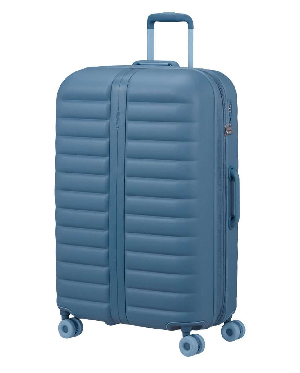 Mala de Viagem Grande Neovibe 77cm 4 Rodas Expansivel Azul 96L Azul-1