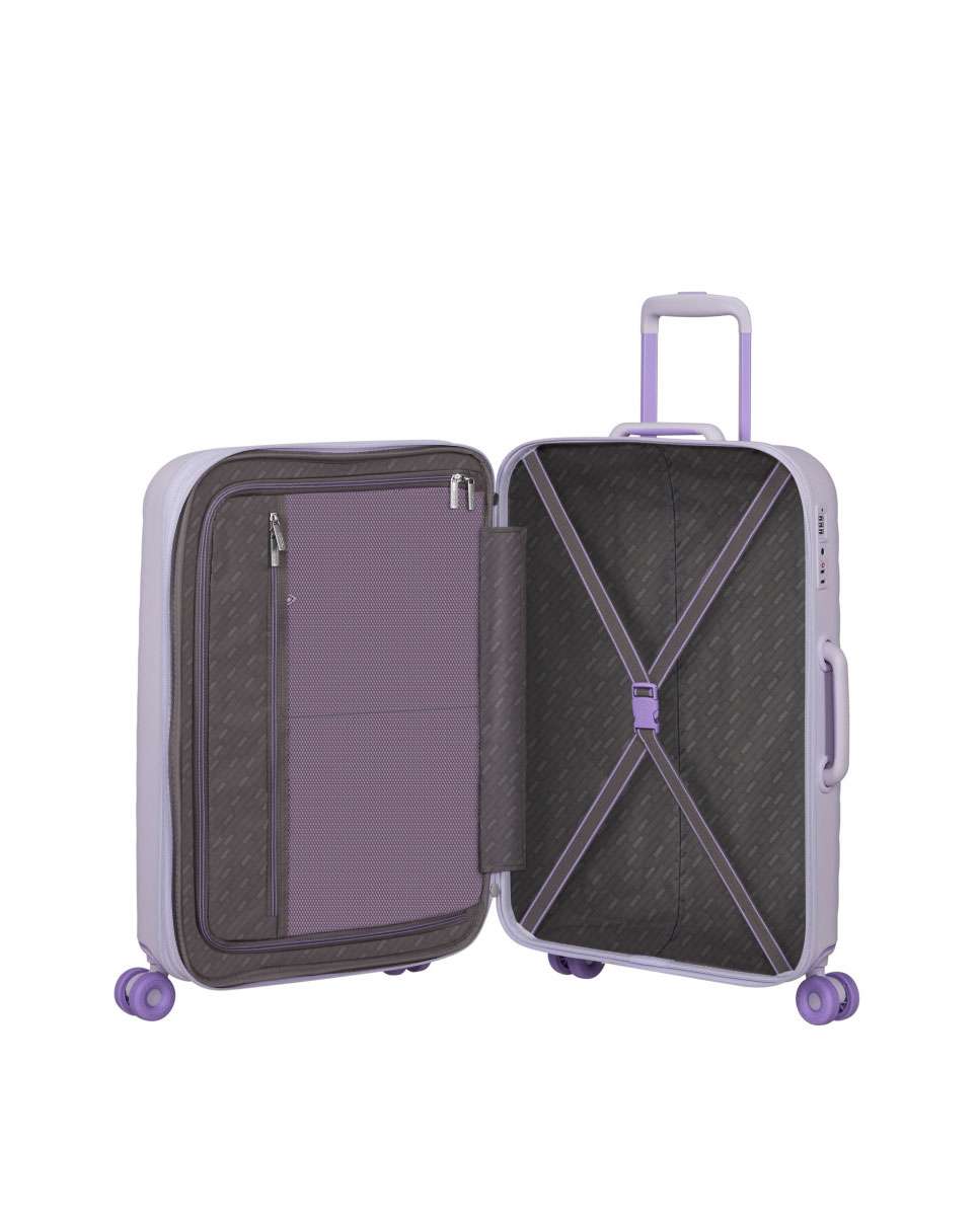 Mala de Viagem Média Neovibe 67cm 4 Rodas Expansivel Lilás 66L Lilás-2