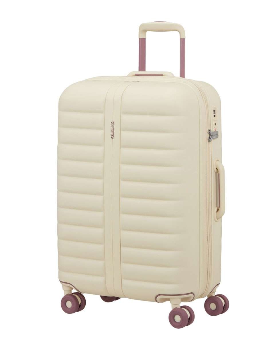 Mala de Viagem Média Neovibe 67cm 4 Rodas Expansivel Areia 66L Bege-1