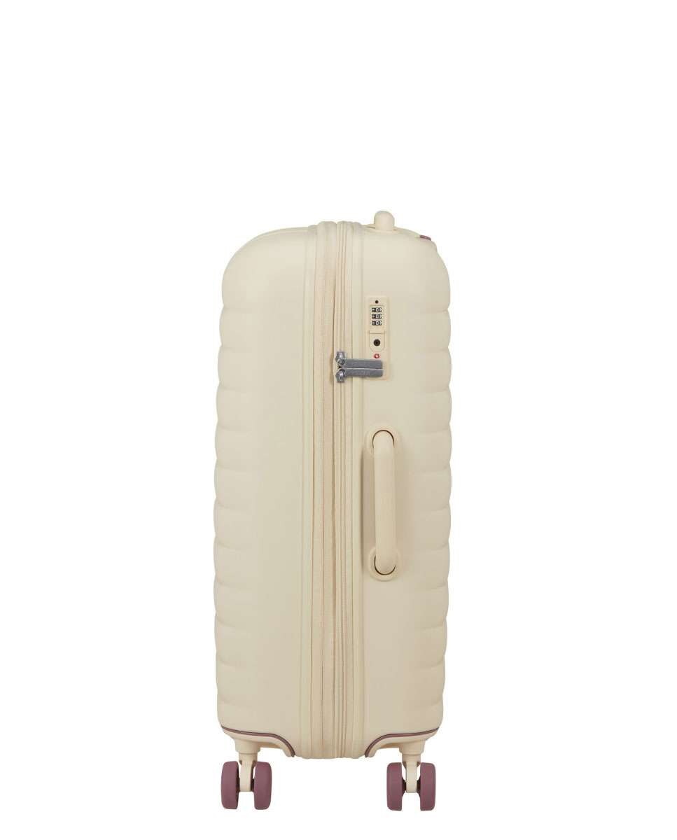 Mala de Viagem Média Neovibe 67cm 4 Rodas Expansivel Areia 66L Bege-3