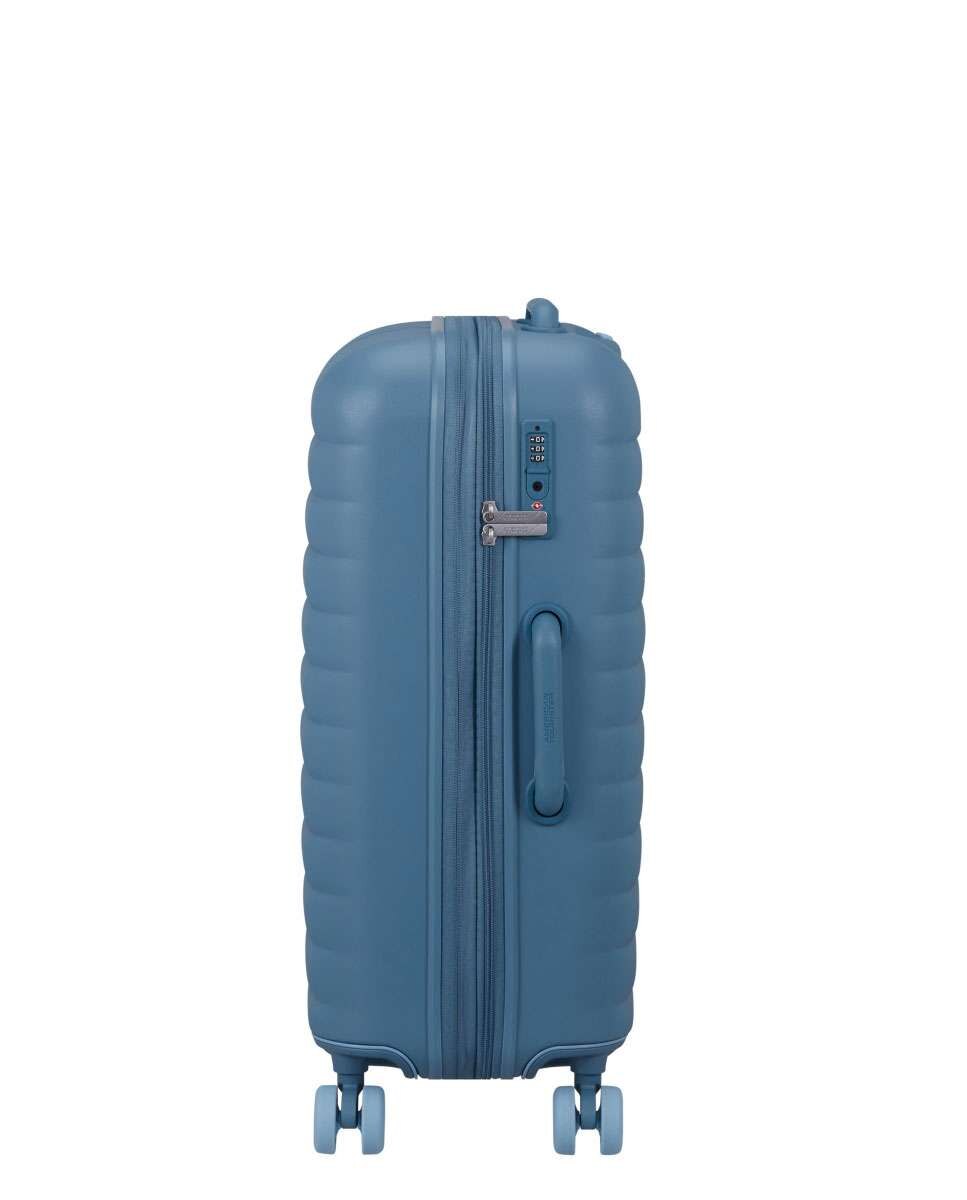 Mala de Viagem Média Neovibe 67cm 4 Rodas Expansivel Azul 66L Azul-3