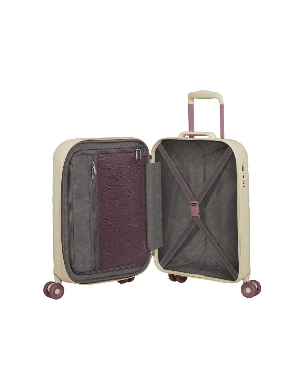 Mala de Cabine Neovibe 55cm 4 Rodas Expansivel Areia 37L Bege-2