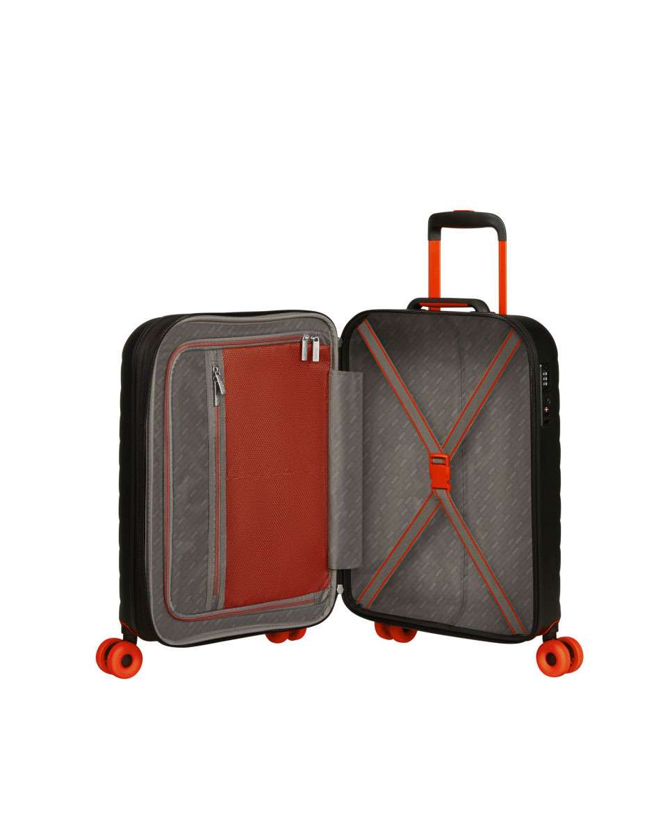 Mala de Cabine Neovibe 55cm 4 Rodas Expansivel Preto 37L Preto-2