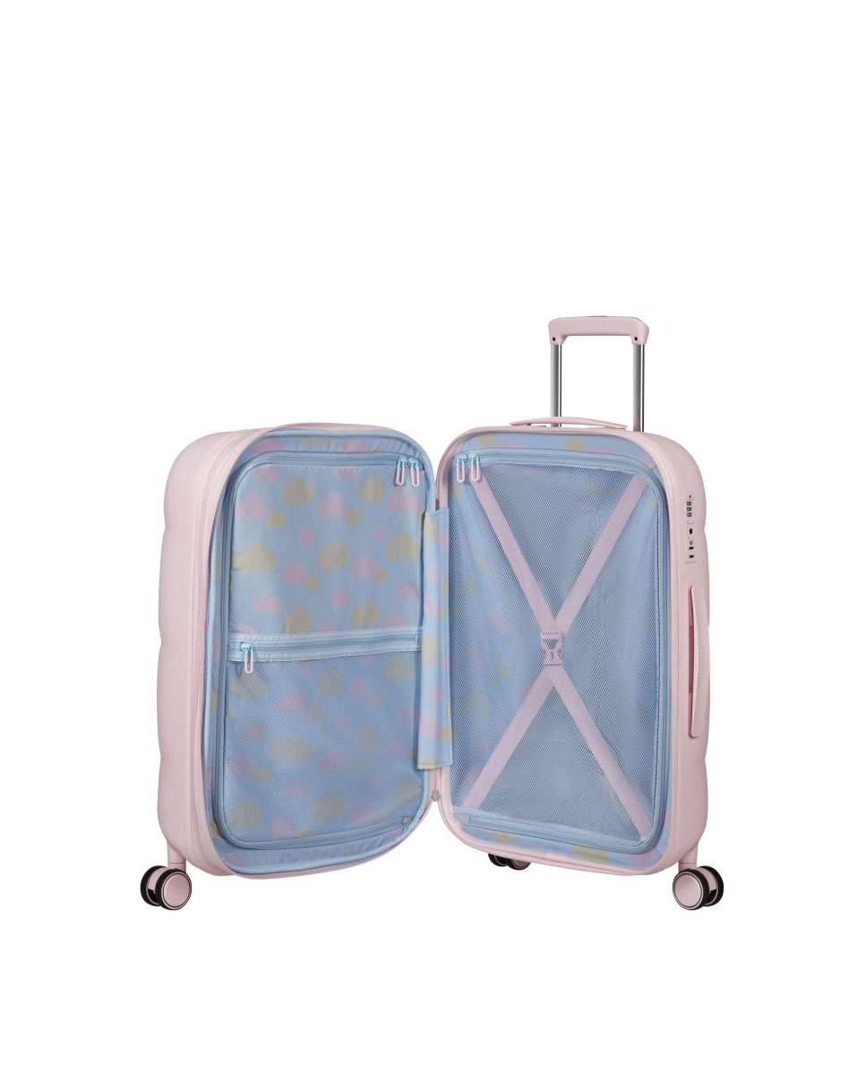 Mala de Viagem Média Dreami 67cm Expansível 4 Rodas Rosa 69L Rosa-2
