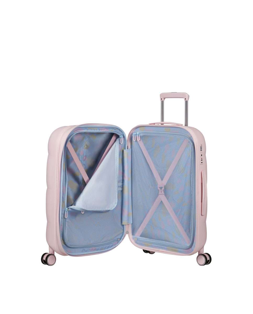 Mala de Viagem Média Dreami 67cm Expansível 4 Rodas Rosa 69L Rosa-3