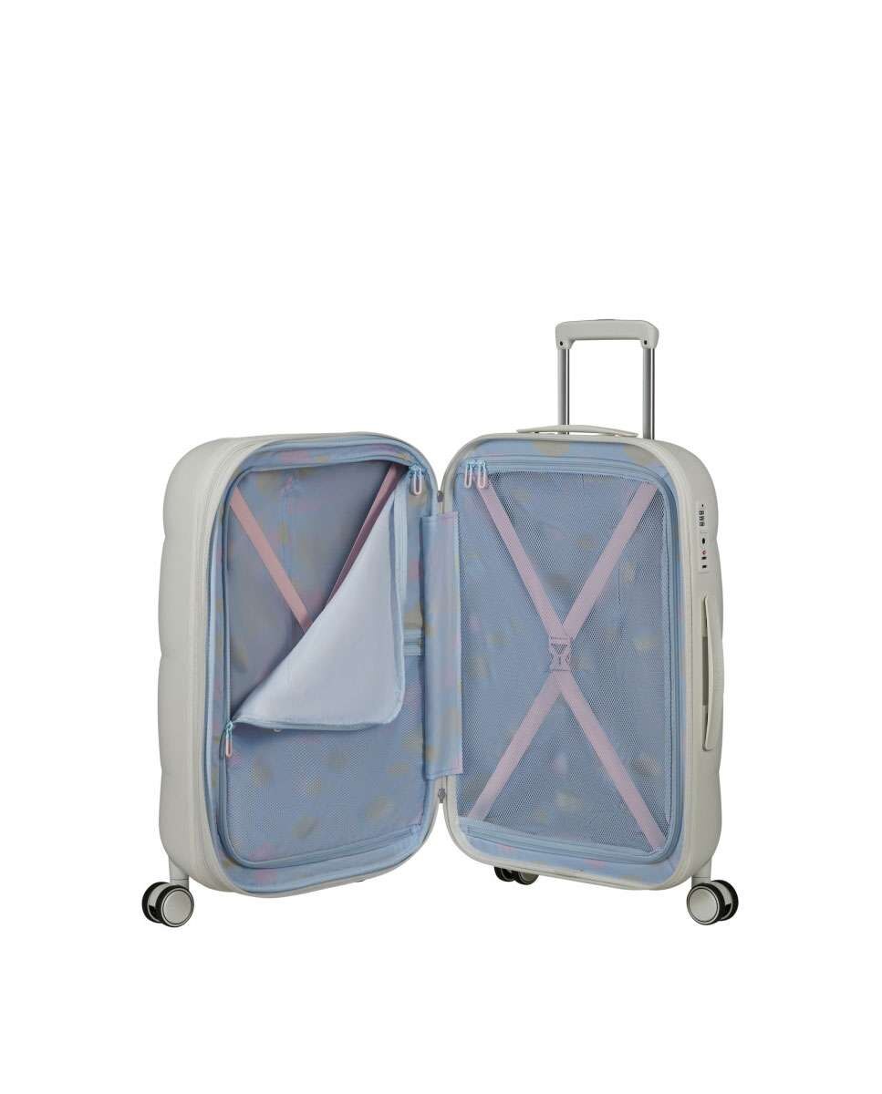 Mala de Viagem Média Dreami 67cm Expansível 4 Rodas Branco Nuvem 69L Branco-2