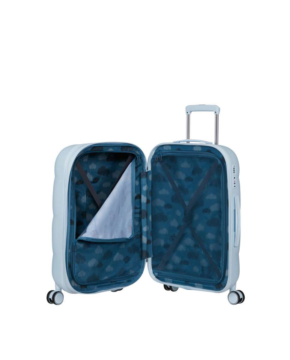 Mala de Viagem Média Dreami 67cm Expansível 4 Rodas Azul 69L Azul-2
