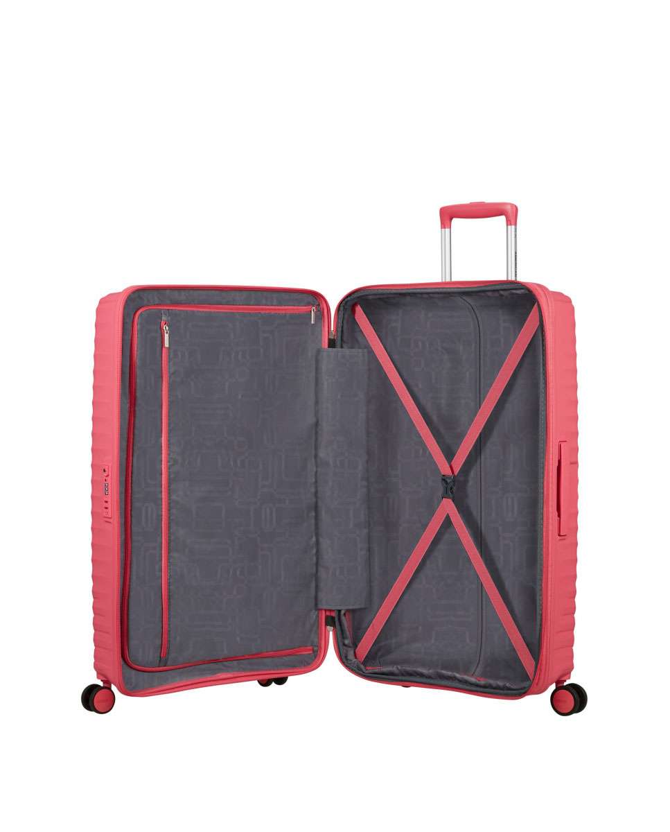 Mala de Viagem Grande Diablast 78cm 4 Rodas Expansível Rosa 98L Rosa-2