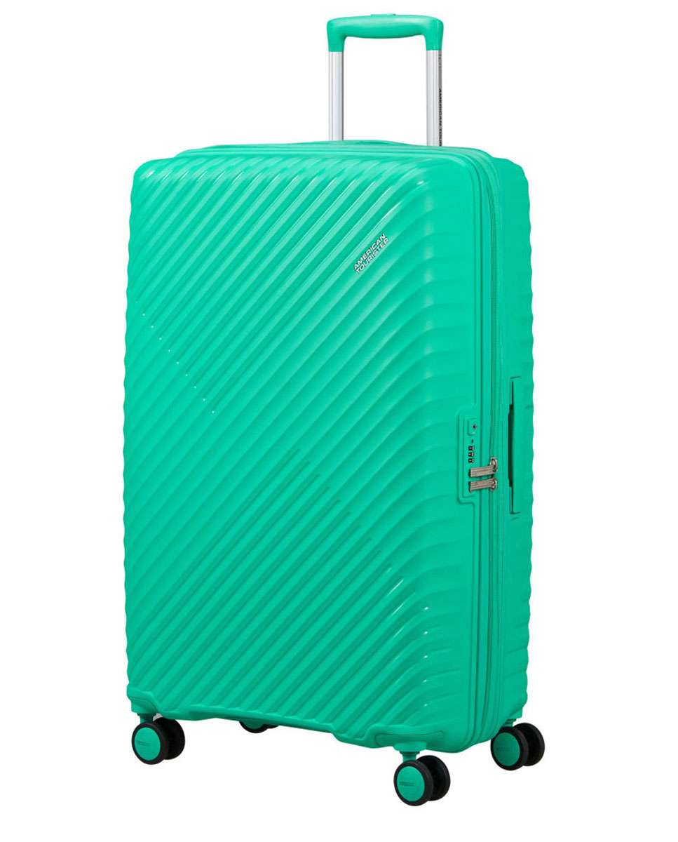 Mala de Viagem Grande Diablast 78cm 4 Rodas Expansível Aqua Cyber 98L Verde Água-1