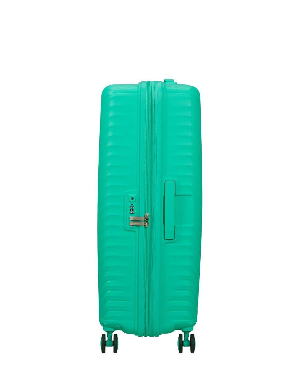 Mala de Viagem Grande Diablast 78cm 4 Rodas Expansível Aqua Cyber 98L Verde Água-3