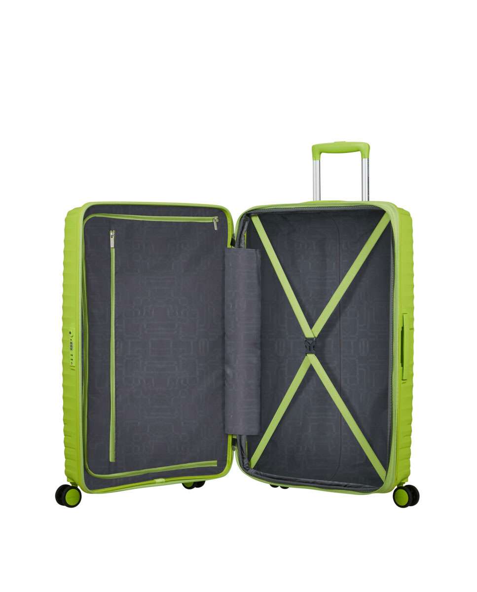 Mala de Viagem Grande Diablast 78cm 4 Rodas Expansível Verde Lima 98L Verde Lima-2