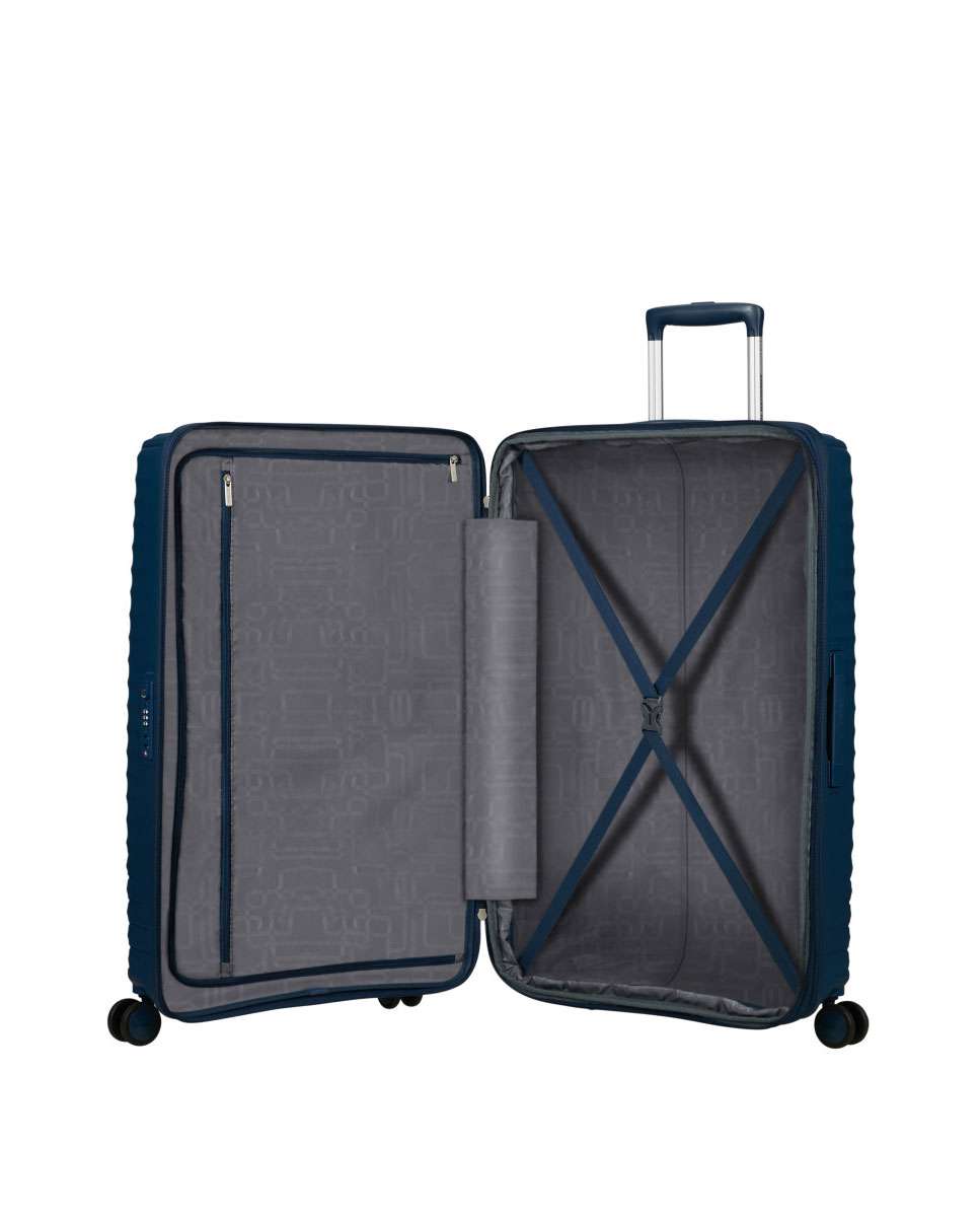 Mala de Viagem Grande Diablast 78cm 4 Rodas Expansível Azul 98L Azul-2