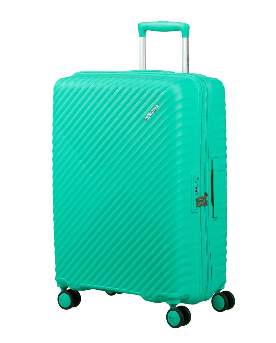 Mala de Viagem Média Diablast 68cm 4 Rodas Expansível Aqua Cyber 81L Verde Água-1