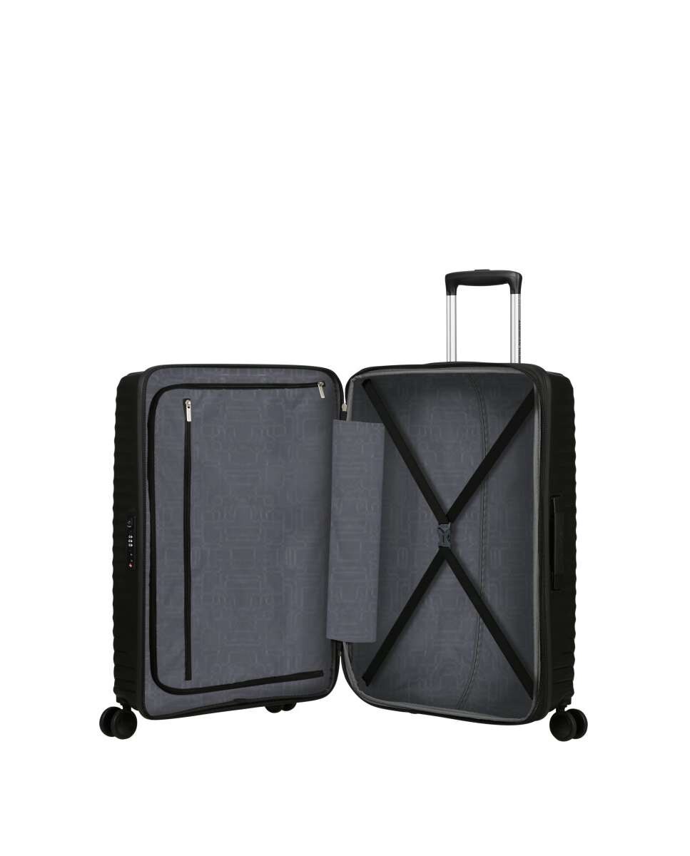 Mala de Viagem Média Diablast 68cm 4 Rodas Expansível Preto 81L Preto-2