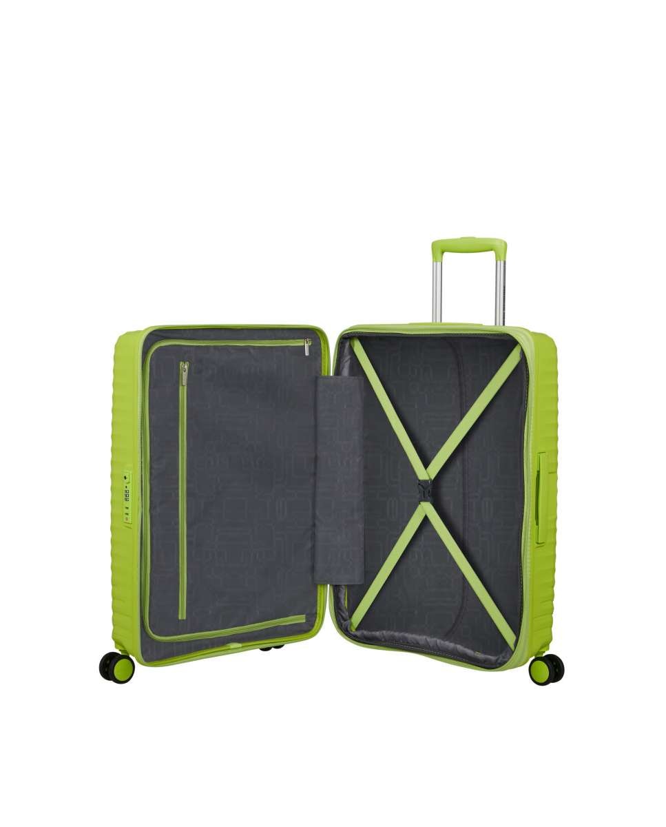 Mala de Viagem Média Diablast 68cm 4 Rodas Expansível Verde Lima 81L Verde Lima-2