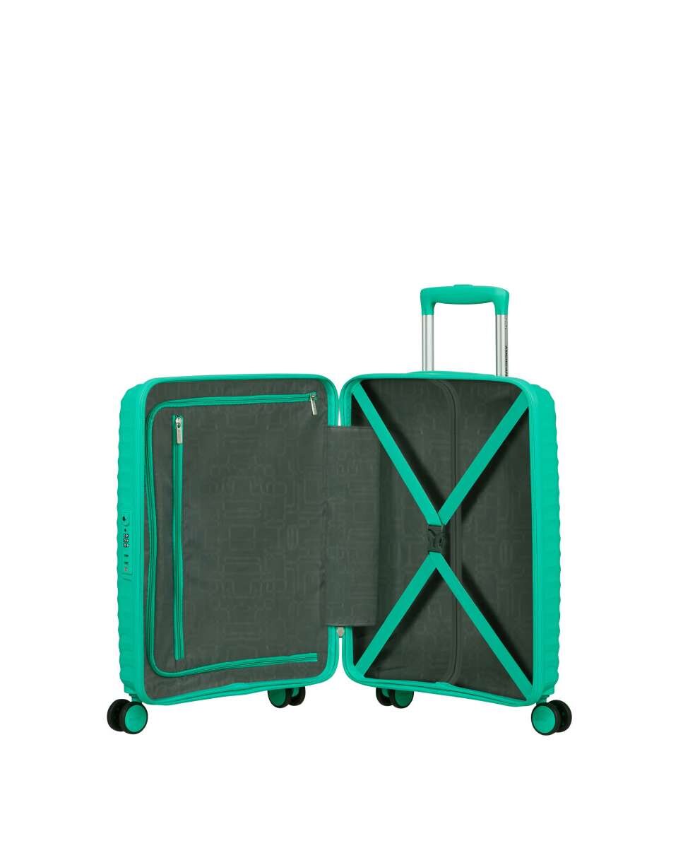 Mala de Cabine Diablast 55cm 4 Rodas Aqua Cyber 35L Verde Água-2