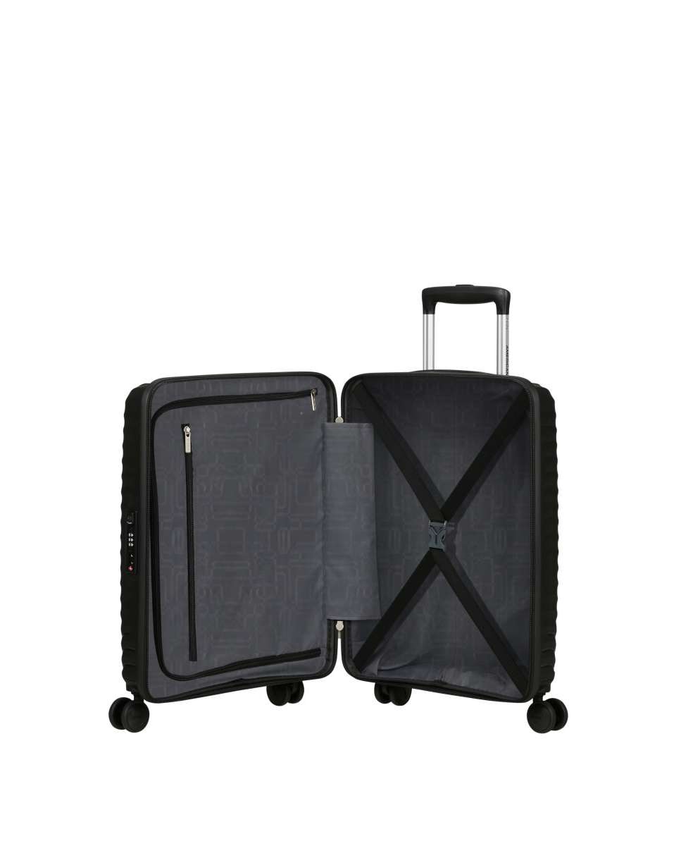 Mala de Cabine Diablast 55cm 4 Rodas Peto 35L Preto-2