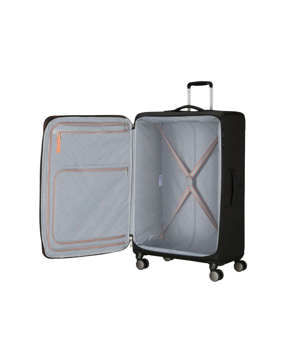 Mala de Viagem Extragrande Wanderlite 84cm com 4 Rodas Expansível Preto 149L Preto-2