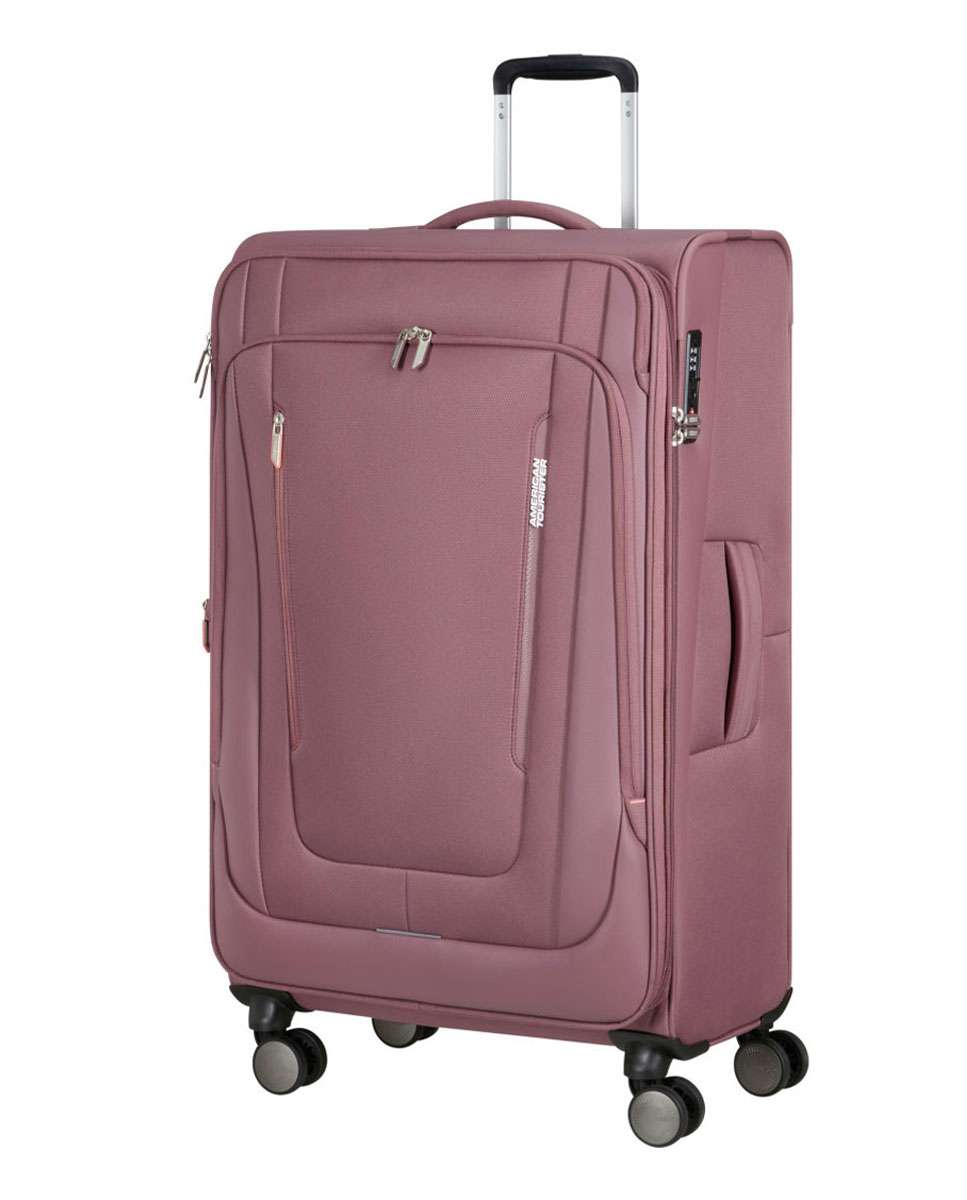 Mala de Viagem Grande Wanderlite 79cm com 4 Rodas Expansível Malva Galática 108L Rosa-1