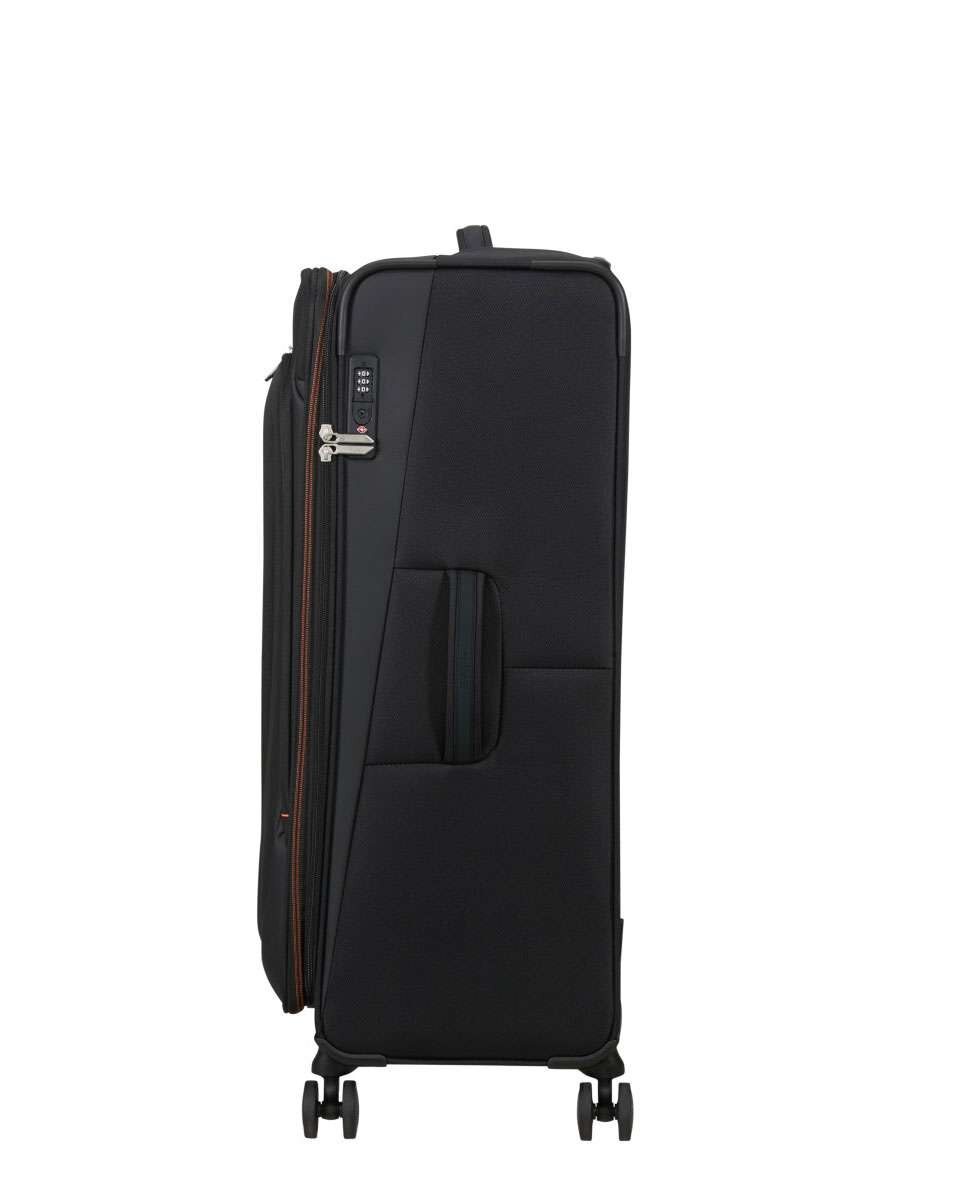 Mala de Viagem Grande Wanderlite 79cm com 4 Rodas Expansível Preto 108L Preto-3