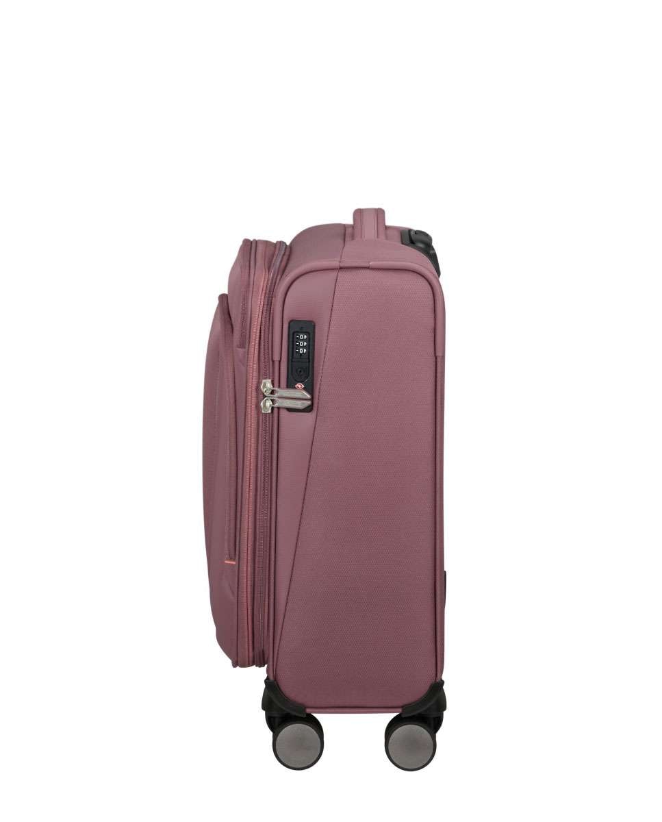 Mala de Cabine Wanderlite 55cm com 4 Rodas Expansível Malva Galáctica 45L Rosa-3