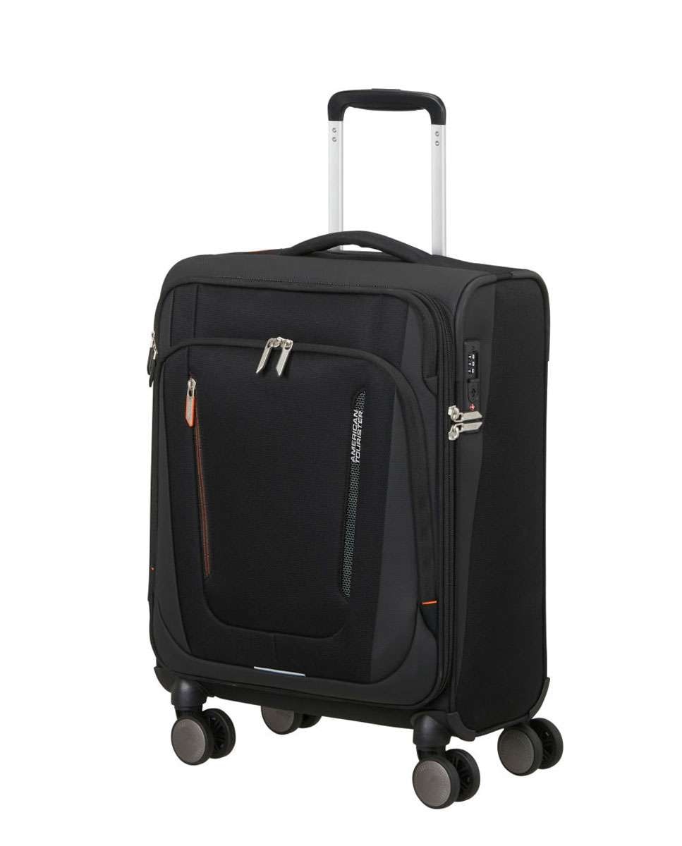 Imagem 0 de Mala de Cabine Wanderlite 55cm com 4 Rodas Preto 44L