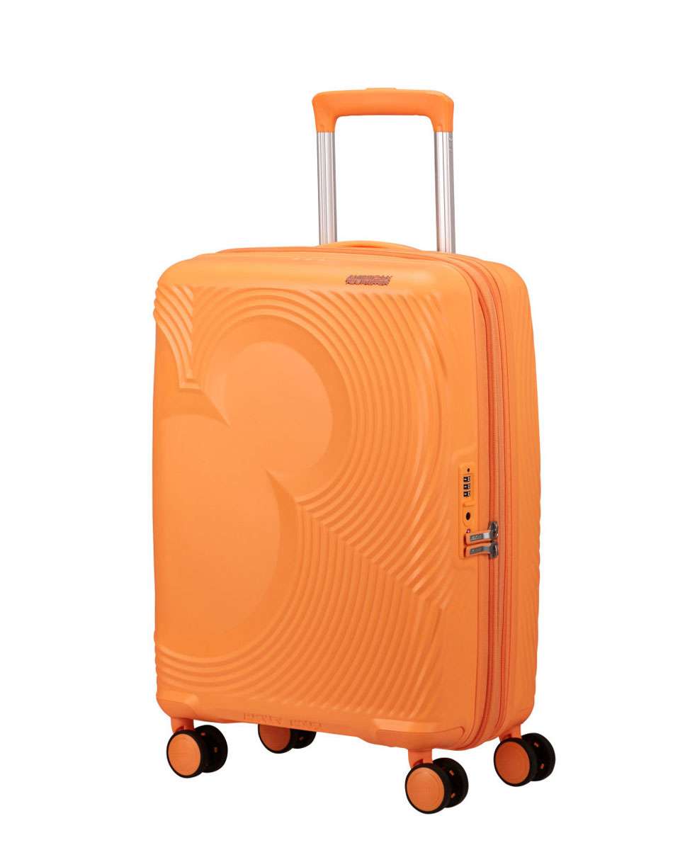 Mala de Cabine 55cm Expansível 4 Rodas Mickey Pêssego Laranja 37L Laranja-1