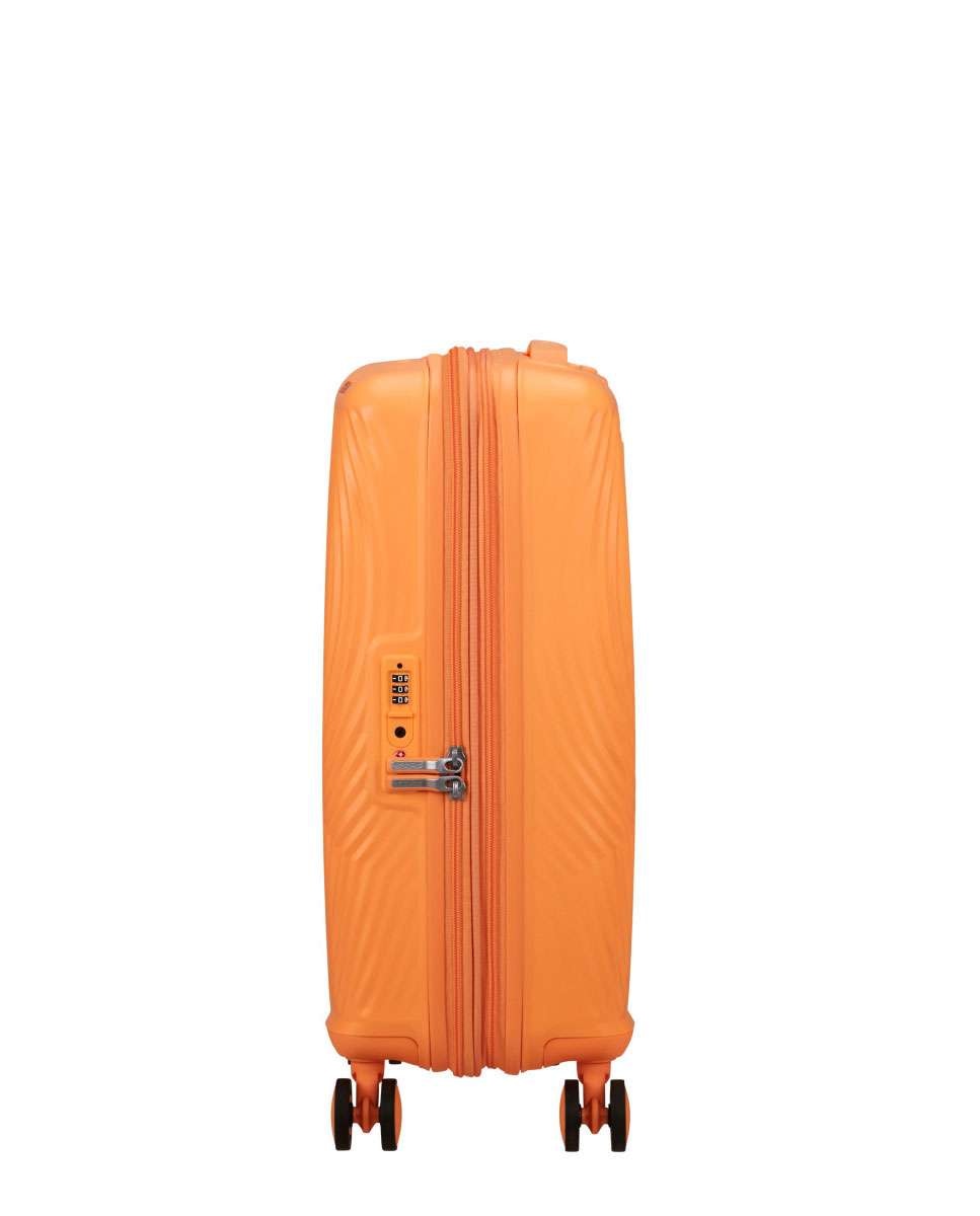 Mala de Cabine 55cm Expansível 4 Rodas Mickey Pêssego Laranja 37L Laranja-3