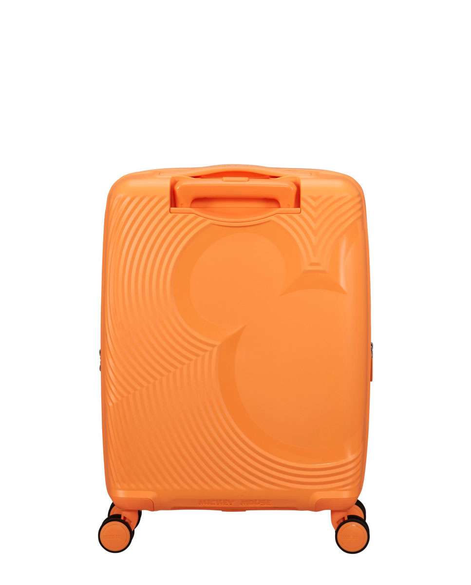 Mala de Cabine 55cm Expansível 4 Rodas Mickey Pêssego Laranja 37L Laranja-4