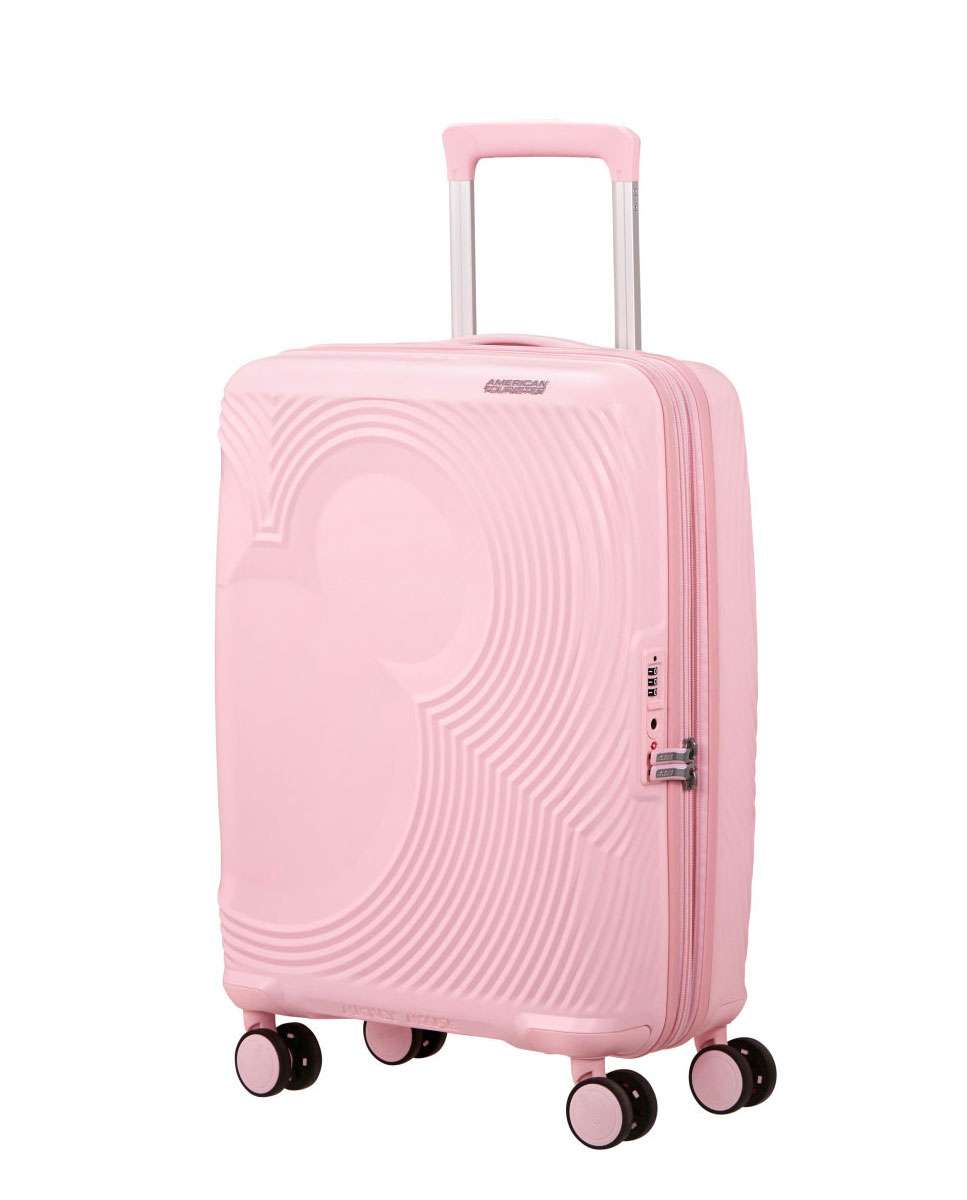 Imagem 1 de Mala de Cabine 55cm Expansível 4 Rodas Mickey Rosa Pastel 37L