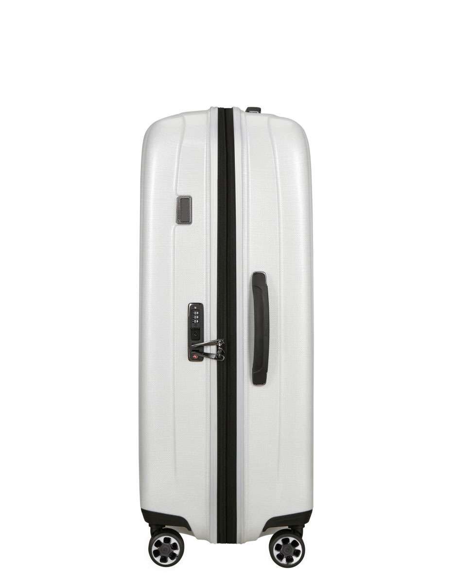 Mala de Viagem Extragrande Nexis 82cm 4 rodas Expansível Branco Algodão 134L Branco-2
