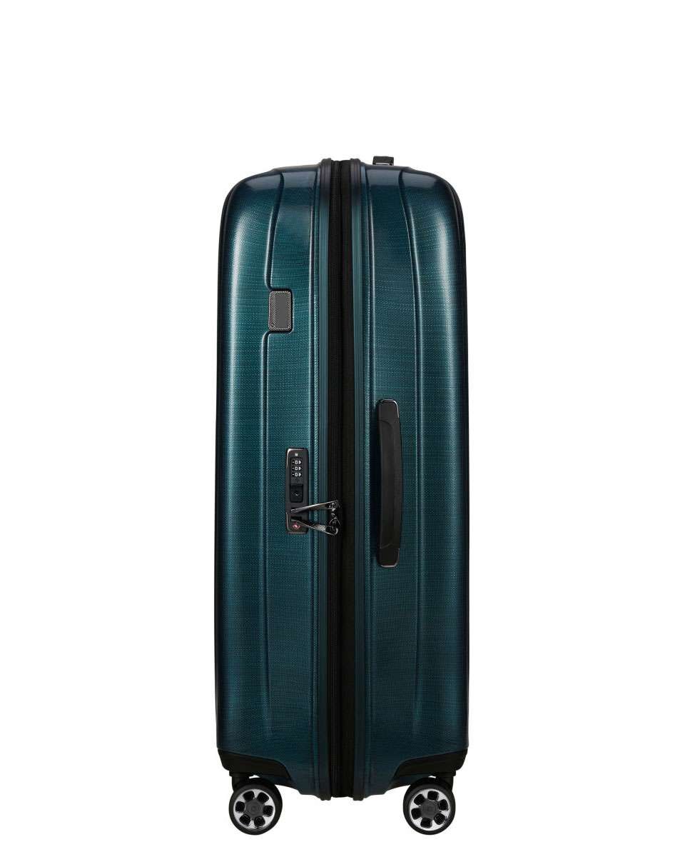 Mala de Viagem Extragrande Nexis 82cm 4 rodas Expansível Azul-Petróleo 134L Azul-2