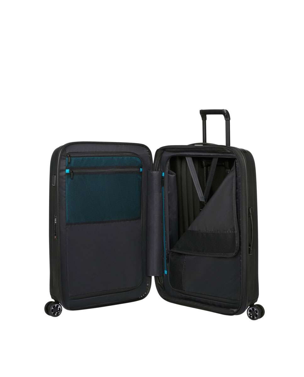Mala de Viagem Grande Nexis 76cm 4 rodas Expansível Preto 105L Preto-2