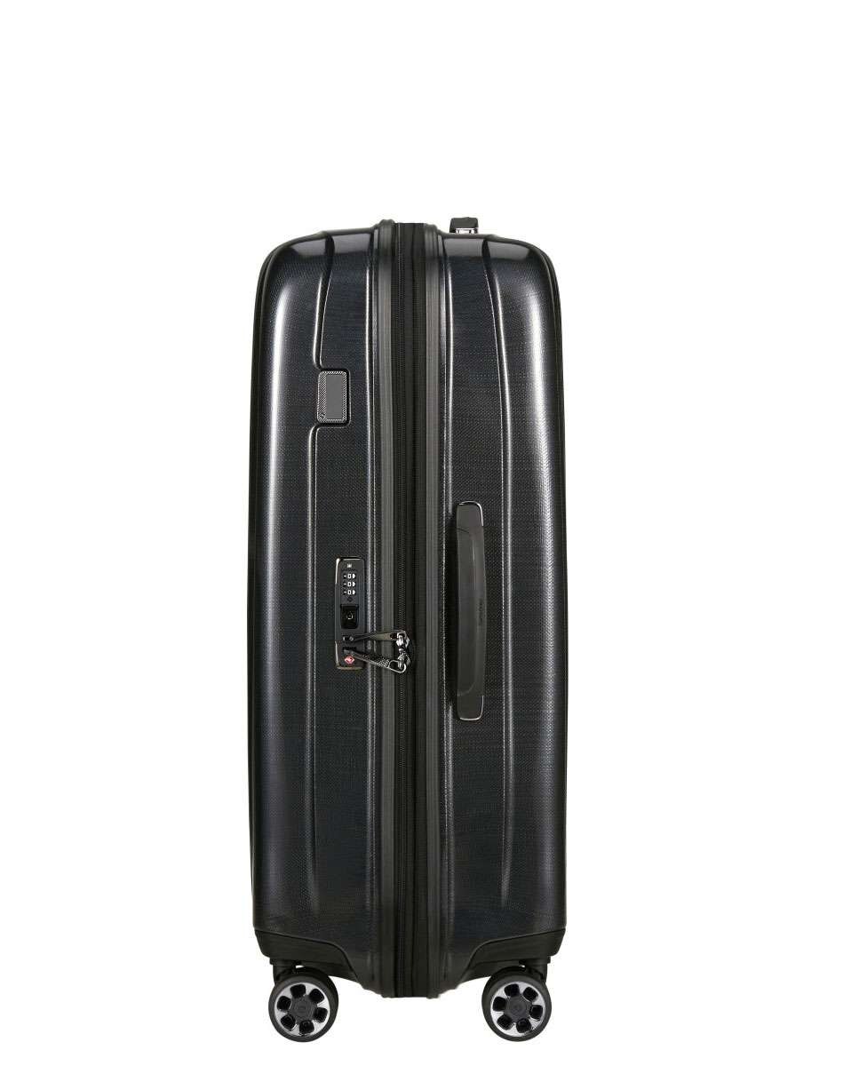 Mala de Viagem Grande Nexis 76cm 4 rodas Expansível Preto 105L Preto-3