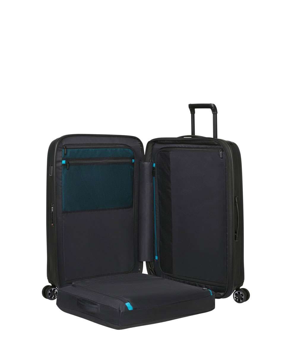 Mala de Viagem Grande Nexis 76cm 4 rodas Expansível Branco Algodão 105L Branco-3