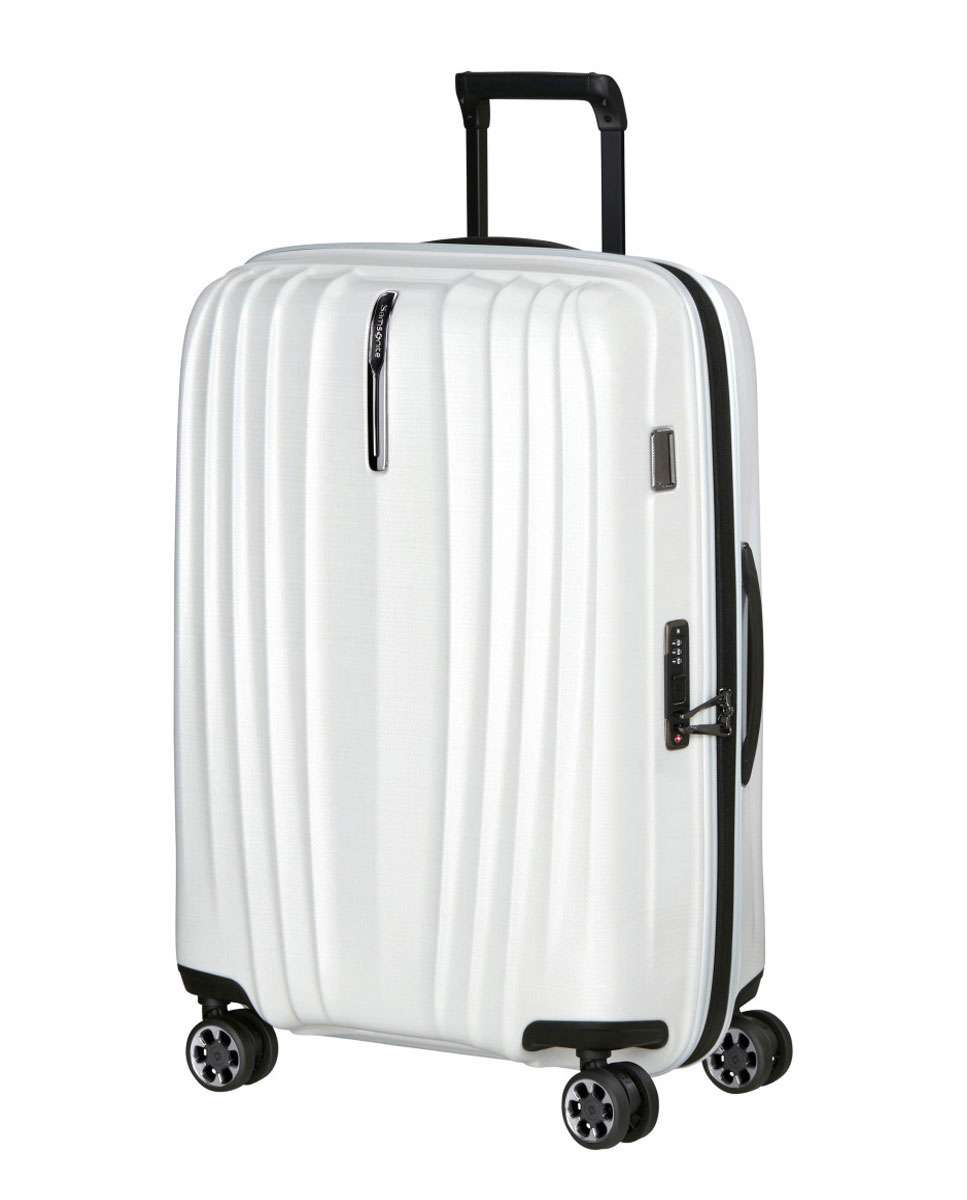 Imagem 0 de Mala de Viagem Média Nexis 70cm 4 rodas Expansível Branco Algodão 82L