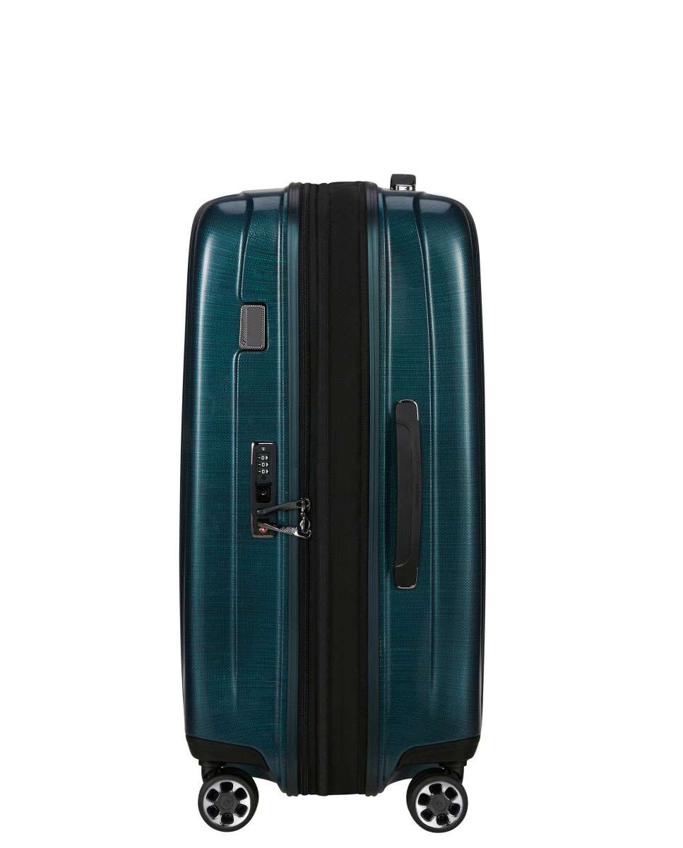 Mala de Viagem Média Nexis 70cm 4 rodas Expansível Azul-Petróleo 82L Azul-4