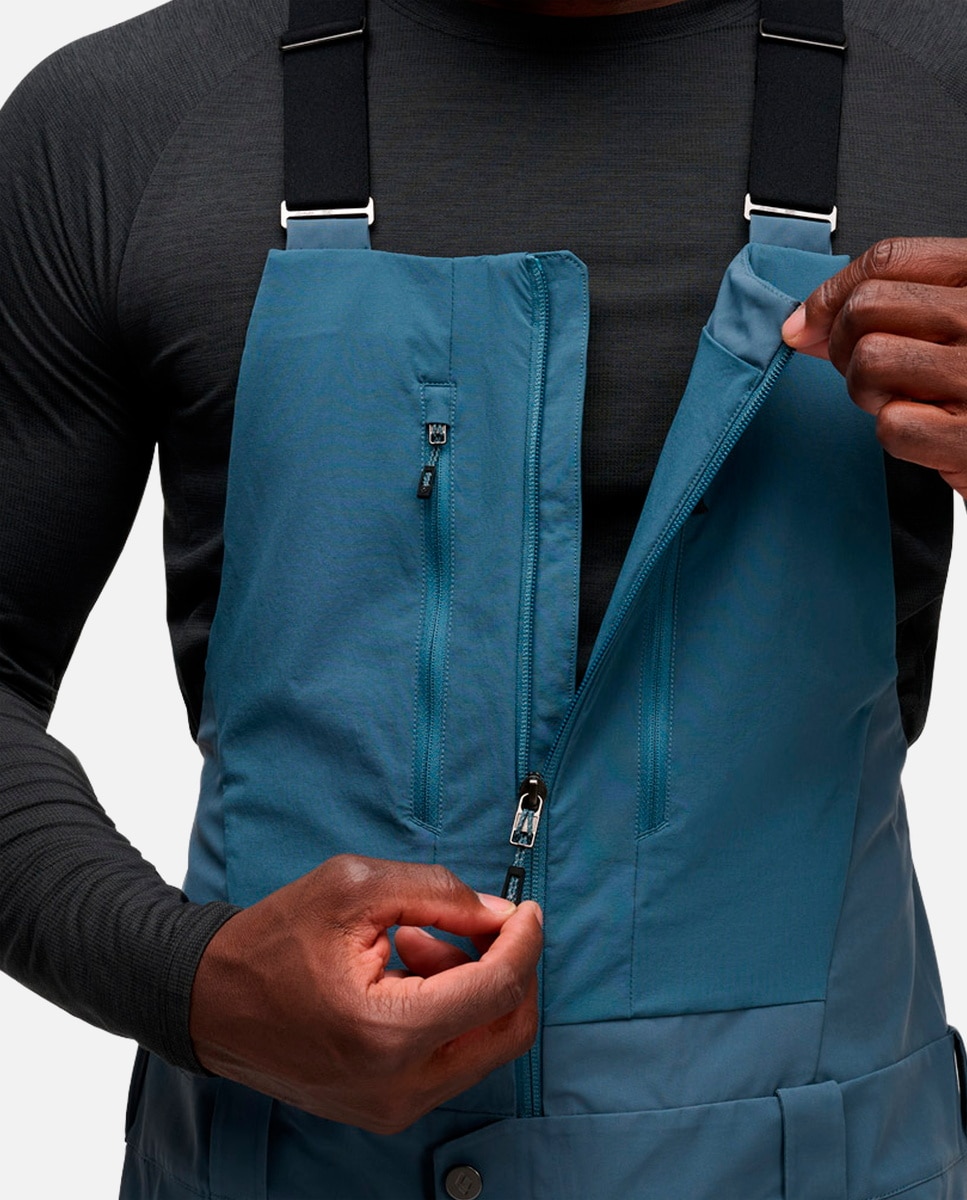 Calças de Ski Recon Stretch Bibs Black Diamond Azul-6