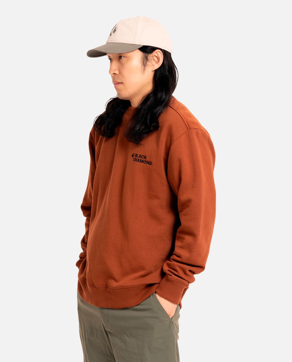 Sweatshirt de Ski Mini Stacked Crewneck Black Diamond Castanho-3
