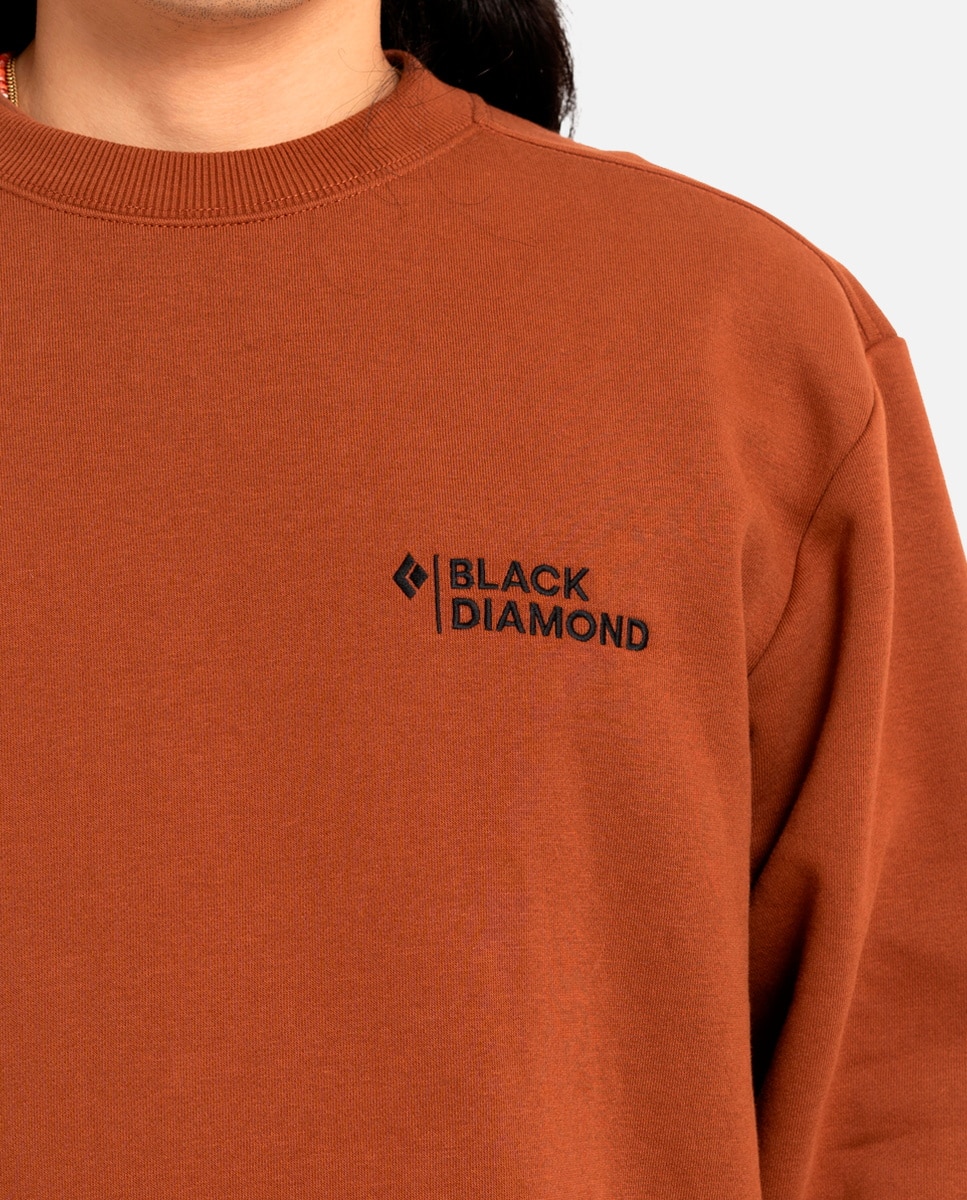 Sweatshirt de Ski Mini Stacked Crewneck Black Diamond Castanho-4